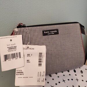 Kate Spade Makeup case black and white checkered